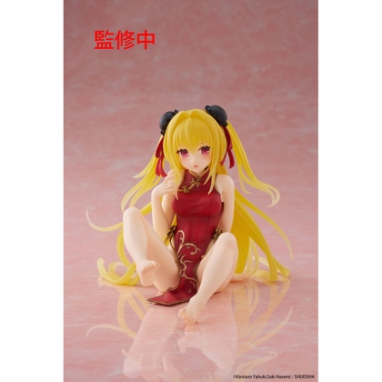 PRE-ORDER: To Love Ru Darkness PVC Statue - Desktop Cute Figure Golden Darkness (Chinese Dress Ver.) 13 cm