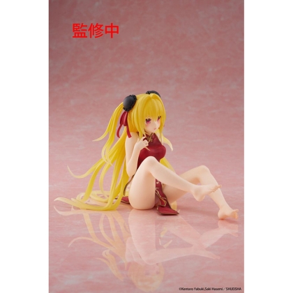 PRE-ORDER: To Love Ru Darkness PVC Statue - Desktop Cute Figure Golden Darkness (Chinese Dress Ver.) 13 cm