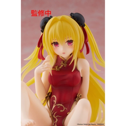 PRE-ORDER: To Love Ru Darkness PVC Statue - Desktop Cute Figure Golden Darkness (Chinese Dress Ver.) 13 cm