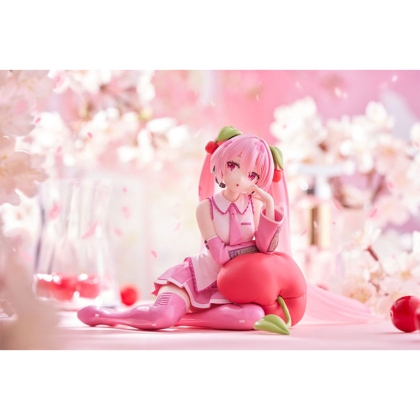 Hatsune Miku PVC Statue Desktop Cute Figure Sakura Miku Cherry Cushion Ver. 13 cm