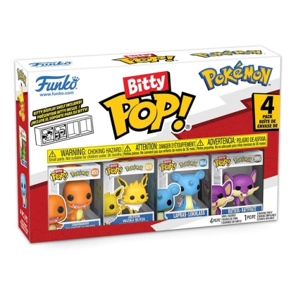 Pokémon Bitty POP! Vinyl Figure 4-Pack Series 2 2 cm - Charmander, Jolteon, Larpas, Rattata