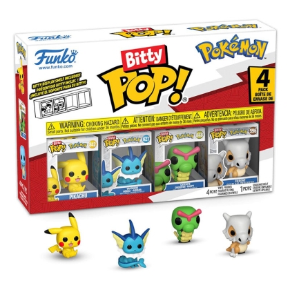 Pokémon Bitty POP! Vinyl Figure 4-Pack Series 1 2 cm - Pikachu, Squirtle, Charmander, Cubone