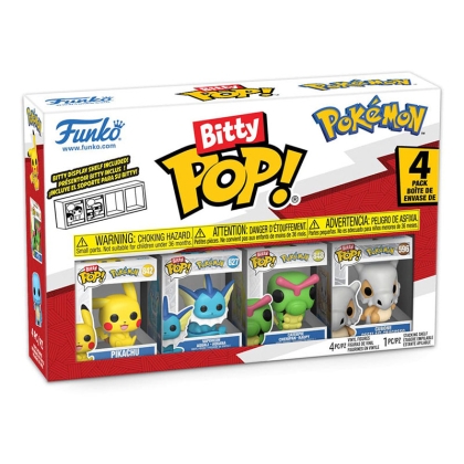 Pokémon Bitty POP! Vinyl Figure 4-Pack Series 1 2 cm - Pikachu, Squirtle, Charmander, Cubone