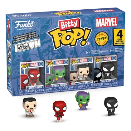 Spider-Man Bitty POP! Vinyl Figure 4-Pack Series 1 2 cm - Spider-Man, Green Goblin, J. Jonah Jameson + Chase
