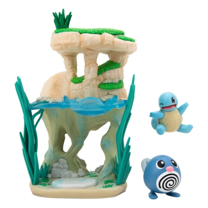 PRE-ORDER: Pokémon Environment Set - Shoreside Lake & Poliwag & Squirtle 5 cm