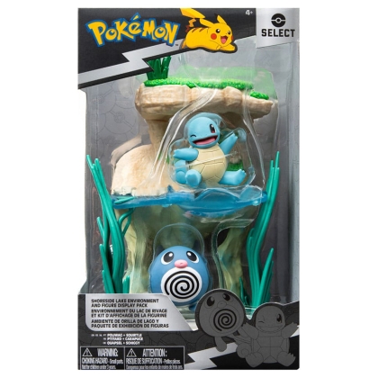 PRE-ORDER: Pokémon Environment Set - Shoreside Lake & Poliwag & Squirtle 5 cm