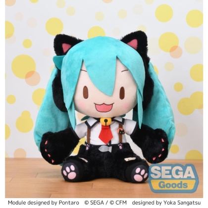 PRE-ORDER: Hatsune Miku: Project DIVA Fuwa Petit Jucărie Mare de Pluș - Hatsune Miku Kitty Cat