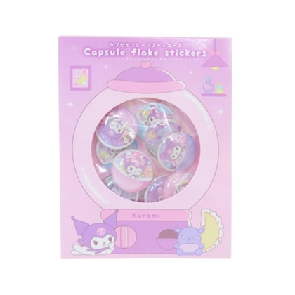 Set de autocolante 3D cu capsule cu personaje Sanrio - Diverse variante - Kuromi