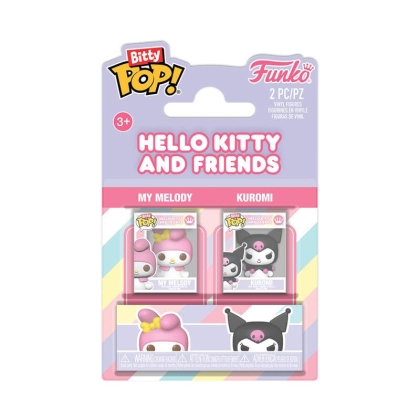 Hello Kitty Bitty POP! Figurine vinil pachet de 2 Melodia mea și Kuromi 2 cm