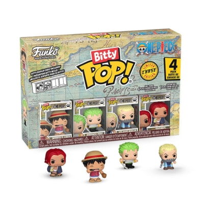 One Piece Bitty POP! Figurină vinilă pachet de 4 Luffy 2,5 cm