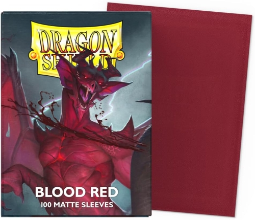 Dragon Shield Sleeves - Standard size - Matte - Blood Red (100 Sleeves)