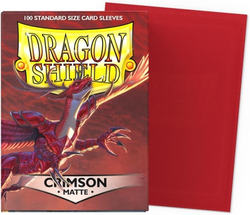 Dragon Shield Sleeves - Standard size - Matte - Crimson  (100 Sleeves)