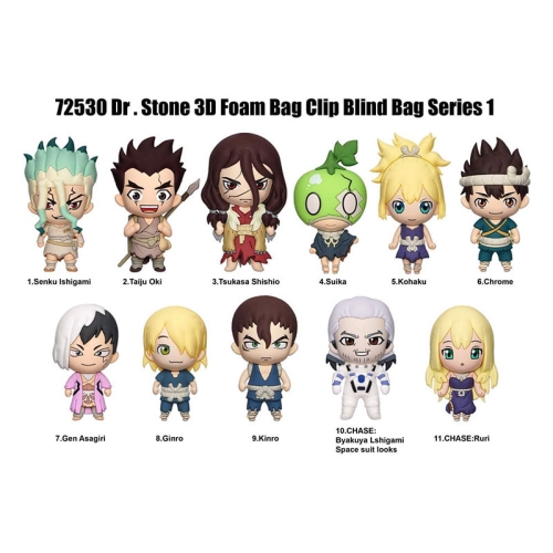 Dr. Stone 3D Foam Bag Clip, Series 1