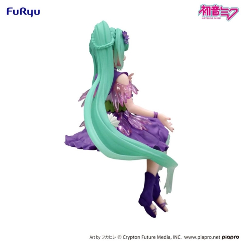 Hatsune Miku Noodle Stopper PVC Statue Flower Fairy Cosmos Purple Color Ver. 14 cm