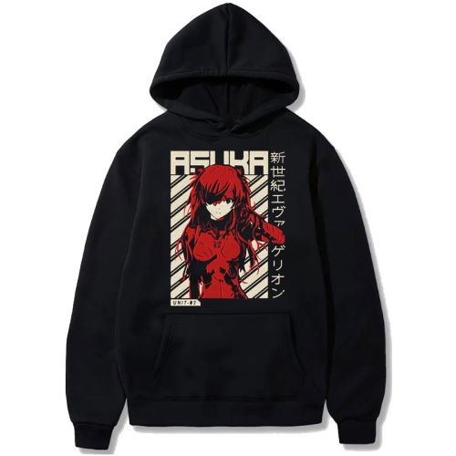 Hanocă neagră cu broderie Evangelion - Rei Ayanami