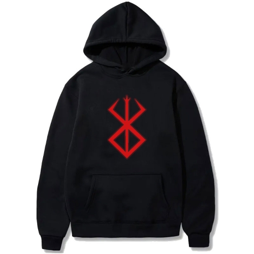 Hanorac gros negru cu broderie Berserk - Marca sacrificiului