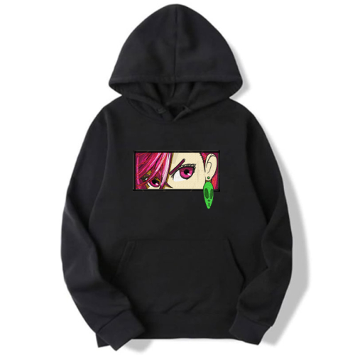 Hanorac gros negru cu broderie Dandadan - Momo