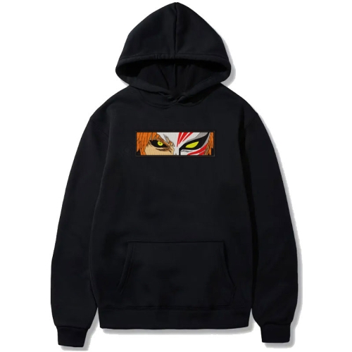 Hanorac negru gros cu broderie Bleach - Hollow Ichigo