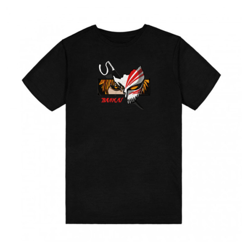 Tricou Bleach cu tematică alb și broderie - Hollow Ichigo Bankai