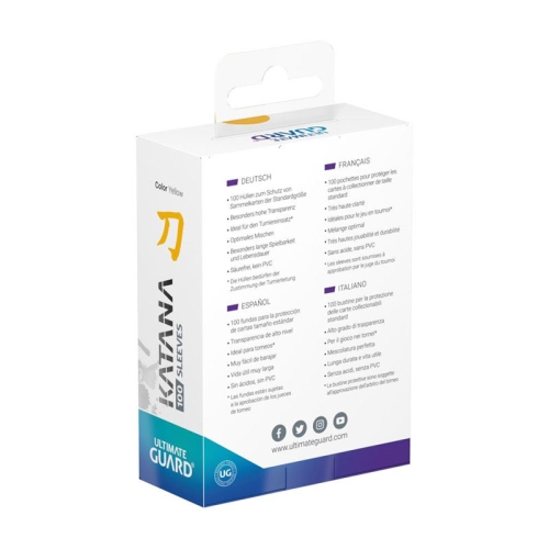 Manșoane Ultimate Guard pentru Katana, mărime standard (100) - Galbene