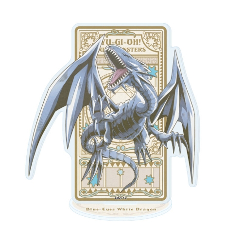 Figurină acrilică Yu-Gi-Oh! Duel Monsters - Dragon alb cu ochi albaștri (ilustrație antraită)