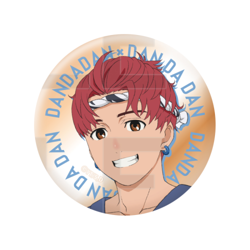 DANDADAN х Nikujiru Gyouza No Dandadan Vol. 2 Metallic Can Badge - Jin "Jiji" Enjoji