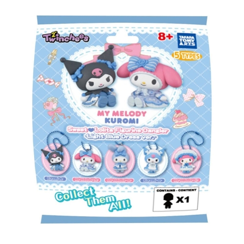 Sanrio Twinchees Mini figurine My Melody x Kuromi Sweet Lolita pachet de 5 cm