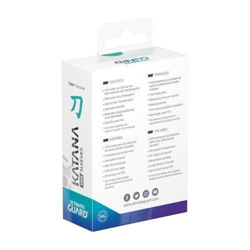 Manșoane Ultimate Guard pentru Katana, mărime standard (100) - Turcoaz