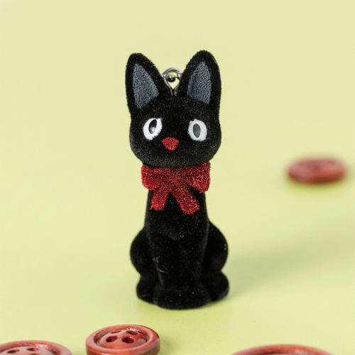 Studio Ghibli "Kiki's Delivery Service" Flocking Key Chain - Jiji