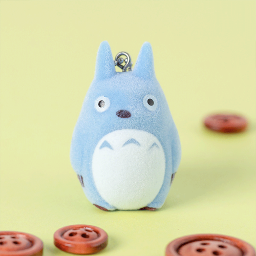 Studio Ghibli "My Neighbor Totoro" Flocking Key Chain - Medium Totoro