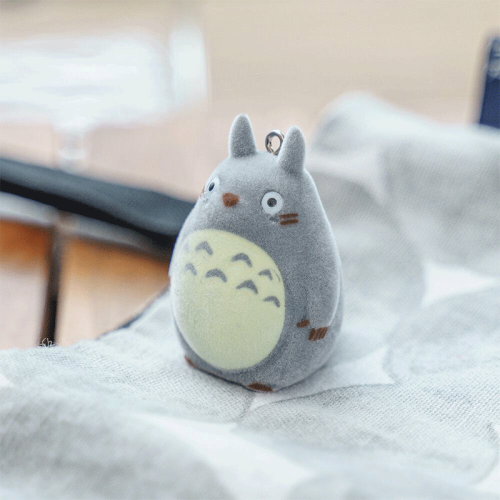 Studio Ghibli "My Neighbor Totoro" Flocking Key Chain - Big Totoro