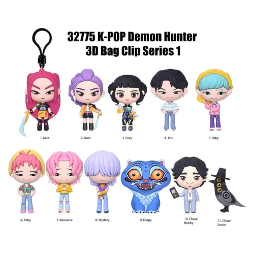 Cleme de geantă 3D din PVC K-Pop Demon Hunter, seria 1