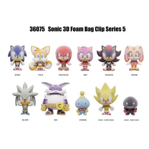 Cleme de pungă din PVC Sonic the Hedgehog, seria Flocking 5