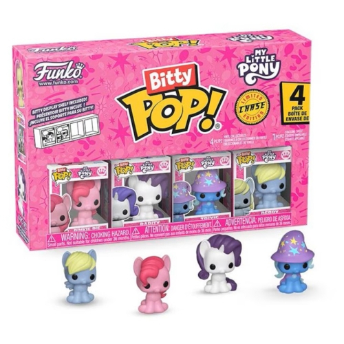 My Little Pony Bitty POP! Bitty Bot Cartoon Set - Pinkie Pie, Rarity, Trixie, Derpy