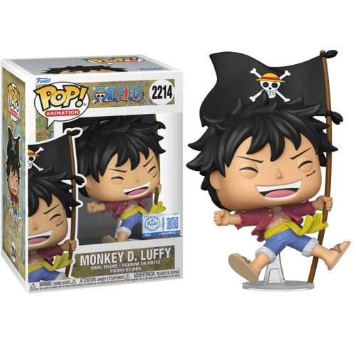 One Piece POP! Animation Vinyl Figure Monkey D. Luffy with Flag #2214