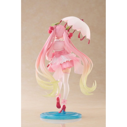 Hatsune Miku AMP PVC Statue - Newley Written Sakura Miku Sakura Dress Ver. 21 cm
