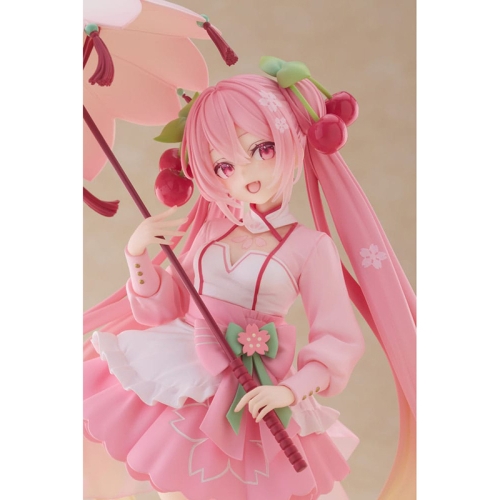 Hatsune Miku AMP PVC Statue - Newley Written Sakura Miku Sakura Dress Ver. 21 cm