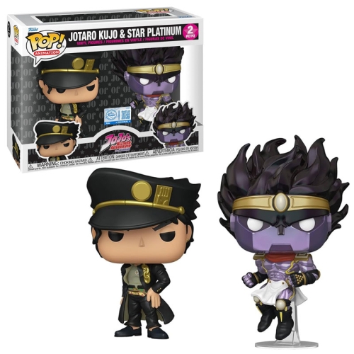 JoJo's Bizarre Adventure Funko POP! Animație de vinil: Jotaro Kujo și Star Platinum