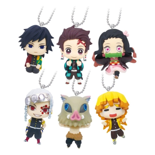 Brelocuri Demon Slayer: Kimetsu no Yaiba cu pandantive tip leagăn, 3 cm, capsulă misterioasă
