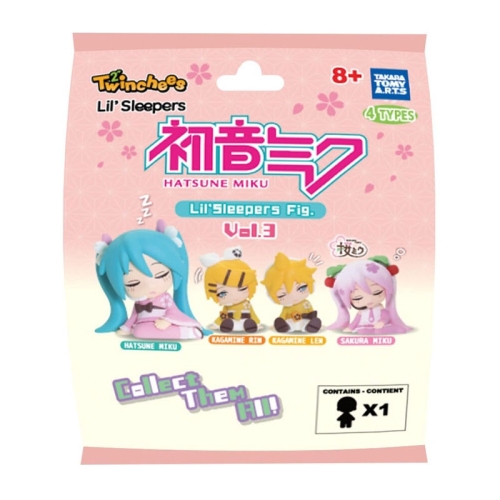 Hatsune Miku Twinchees Mini figurine Lil' Sleepers Wave 3 pachet jaluzele de 5 cm