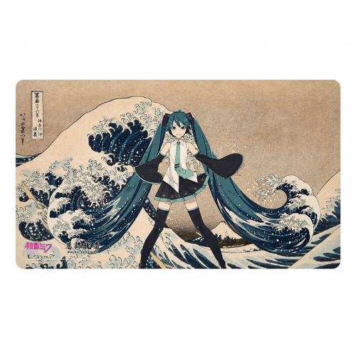 Covoraș de birou Hatsune Miku x Katsushika Hokusai iXima Marele Val de lângă Kanagawa/Vânt fin, dimineață senină