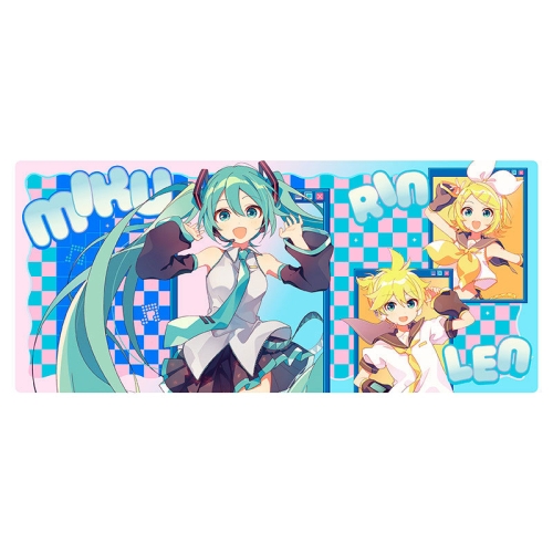 Mousepad/covoraș de joacă Vocaloid XXL Hatsune Miku, Rin și Len