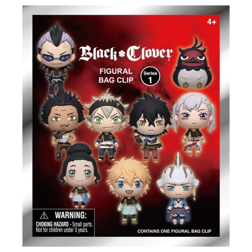 Cleme de geantă Black Clover 3D din PVC, seria 1 - Asortiment
