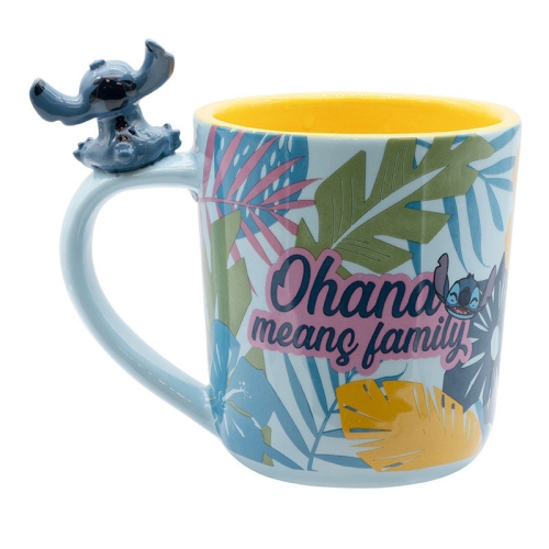 Cană ceramică mare 3D Disney Lilo & Stitch - Hawaiian Stitch