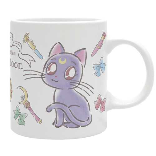 Cană ceramică Sailor Moon 320ml - Luna și Artemis Chibi