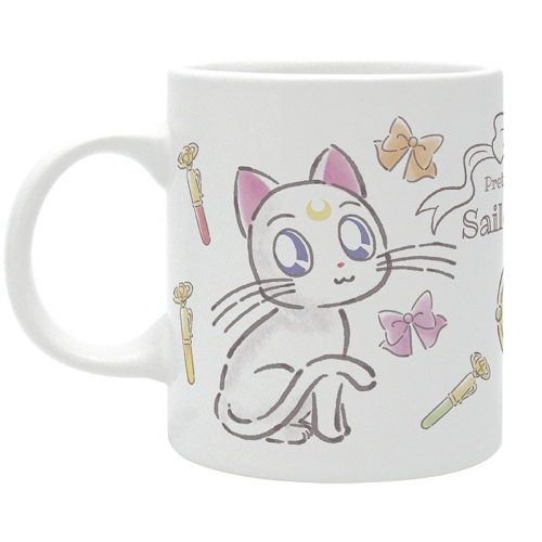 Cană ceramică Sailor Moon 320ml - Luna și Artemis Chibi