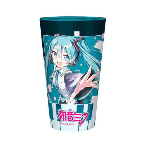 Pahar mare de sticlă Vocaloid XXL - Hatsune Miku Orașul Muzical