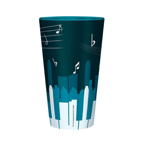 Pahar mare de sticlă Vocaloid XXL - Hatsune Miku Orașul Muzical