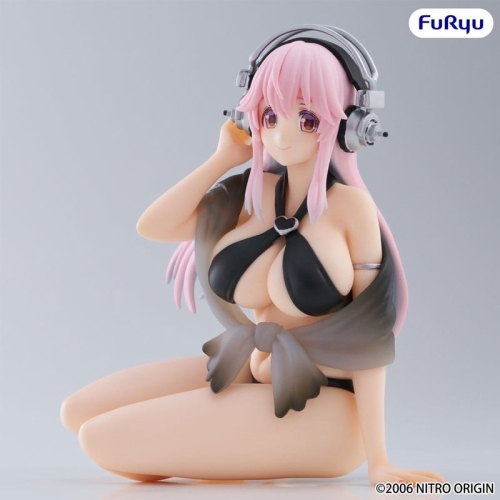 PRE-ORDER: Statuetă PVC Super Sonico Noodle Stopper – Super Sonico (Versiunea în costum de baie negru), 10 cm